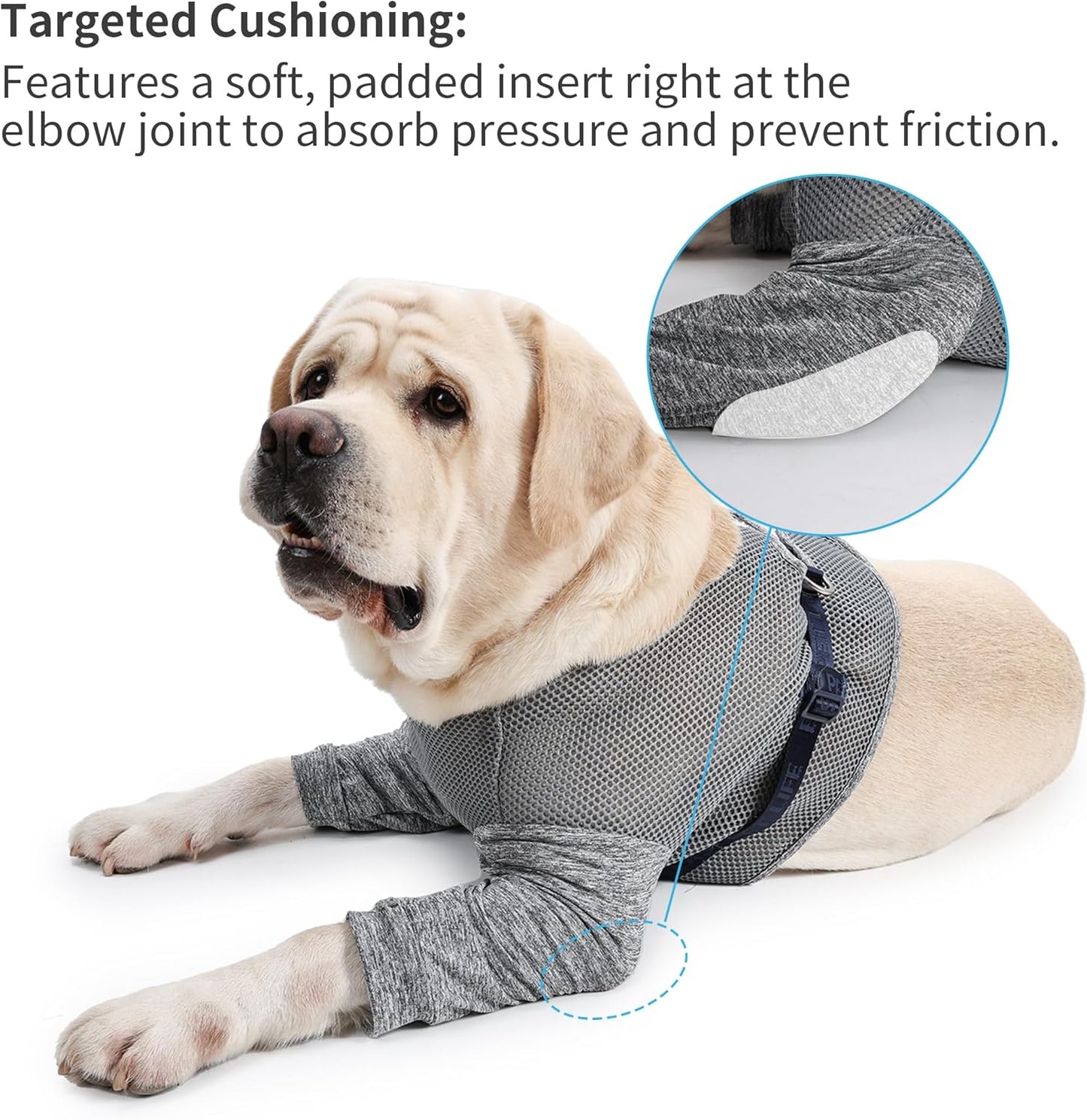 Dog Recovery Sleeves - Soft Dog Surgery Recovery Sui, Breathable & Adjustable Post-Op Vest, Protects Your Dog's Elbows from Chafing and Stop Licking, Summer Cooling Recovery Suit (M)