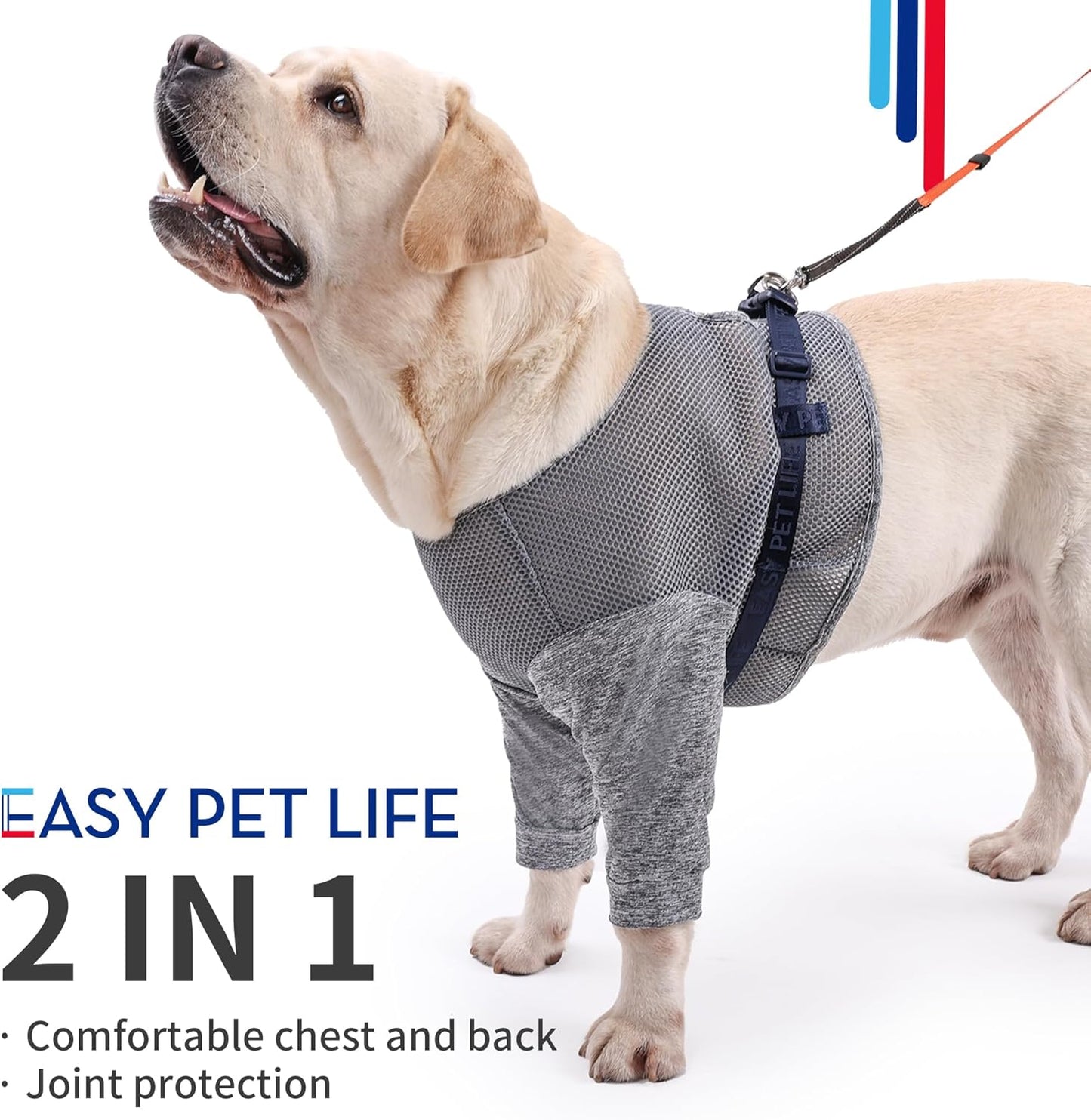 Dog Recovery Sleeves - Soft Dog Surgery Recovery Sui, Breathable & Adjustable Post-Op Vest, Protects Your Dog's Elbows from Chafing and Stop Licking, Summer Cooling Recovery Suit (M)